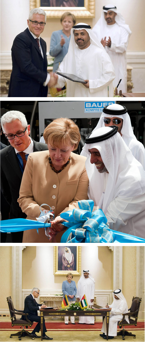 2010 - German Chancellor Dr. Angela Merkel at the opening of our Natural Gas Filling Station in Abu Dhabi