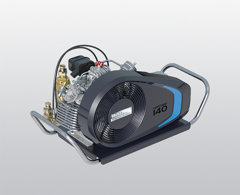 Compresor de aire respirable CAPITANO 140 de BAUER con motor eléctrico